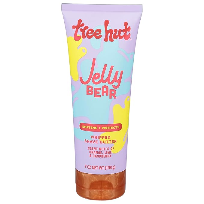Tree Hut Whipped Shave Butter Jelly Bear, Moisturizing & Hydrating Shave Cream with Shea Butter & Aloe, Smooth Glide for Soft Skin, Sweet Candy Scent, 7 Fl Oz