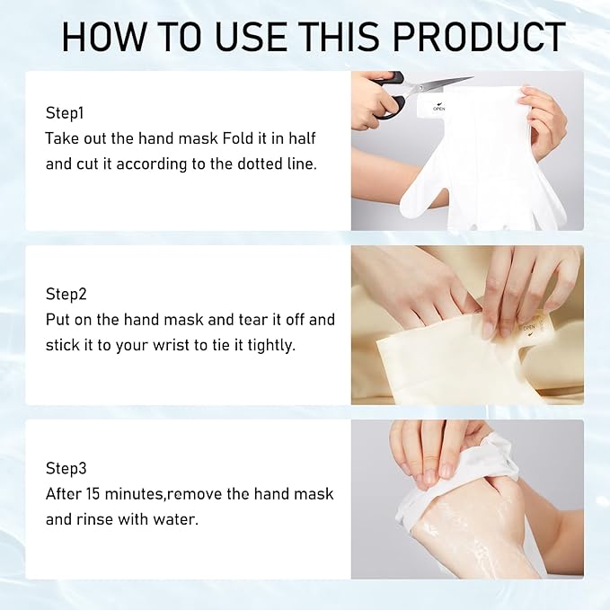 6PCS Moisturizing Hand Masks,Deep Nourishing Hand Gloves,Hydrating Hand Mask for Dry Cracked Hands,Soft and Smooth Touch Hands,Self Care Gifts for Women