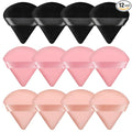Pimoys 12 Pcs Triangle Powder Puff Makeup Puff, Dry Use for Foundation on Cheeks Forehead Eyes and T-Zone, Reusable for Home Travel and Pro Use