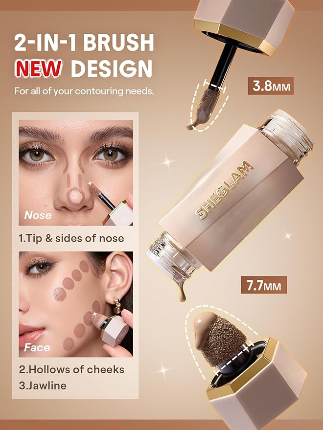 SHEGLAM Precision Sculpt Liquid Contour Duo-Hazelnut Latte