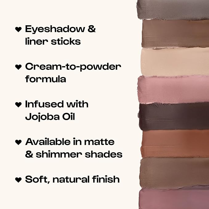 ALLEYOOP 11th Hour Waterproof Cream Eyeshadow Stick – Long-Lasting Eye Shadow Pencil & Eyeliner, Cream to Powder Stick & Highlighter – Smudge-Proof Eyeshadow Matte, Taupe Matte