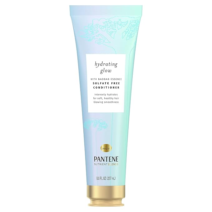 Pantene Sulfate Free Conditioner, Hydrates Dry Damaged Hair, Nutrient Blends with Baobab Essence, Safe for Color Treated Hair, 8.0 oz