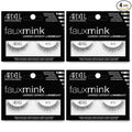 Ardell Faux Mink Lashes 813 - Black, Lightweight Wispy False Eyelashes with Natural Volume, Reusable Strip Lashes, 4 Pack