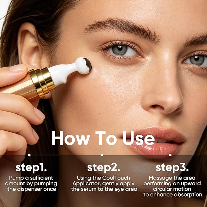 Salmon DNA PDRN Eye Cream for Puffiness and Bags Under Eyes - with Caffeine & Hyaluronic Acid, Niacinamide for Dark Circle & Hydration