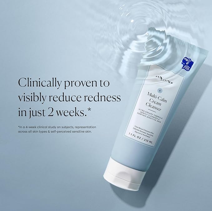 Naturium Multi-Calm Cream Cleanser, Hydrating Face Wash for Eczema-Prone Skin, 210 mL / 7.1 fl oz