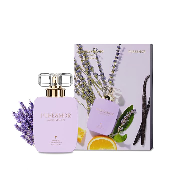 PUREAMOR Pheromone Perfume for Women, Lavanda Vida Extrait de Parfum - Long Lasting Bold Floral Lavender Scent, 30% High Concentration, Full Size Fragrance Spray, 1.0 oz / 30 ml