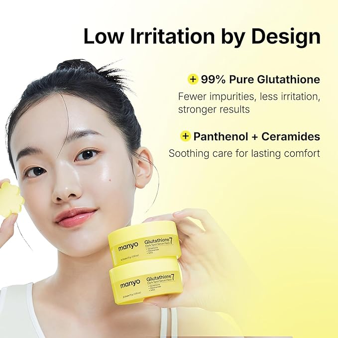 MANYO Glutathione 7 Dark Spot Serum Patch, Gel Dark Spot Patches for Face, Uneven Skin Tone & Radiance Booster, Korean Skincare, 30 Count