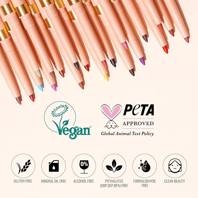 Oulac Waterproof Lipliner Pencil - Smooth and Creamy, Retractable Lip Makeup for Precision Application, Vegan & Cruelty-Free, LL06 Mulled Wine