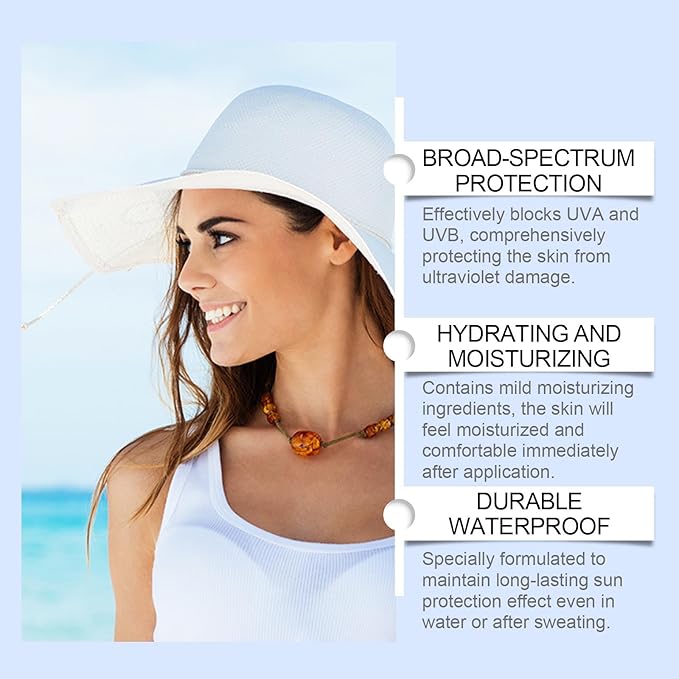 Tinted Sunscreen SPF 50 Broad Spectrum - Face Sunscreen with Titanium Dioxide, No White Cast & Oil-Free Formula, Non-Sticky Hydrating Sun Protection for All Skin Types, Travel Size 1.7oz (3)