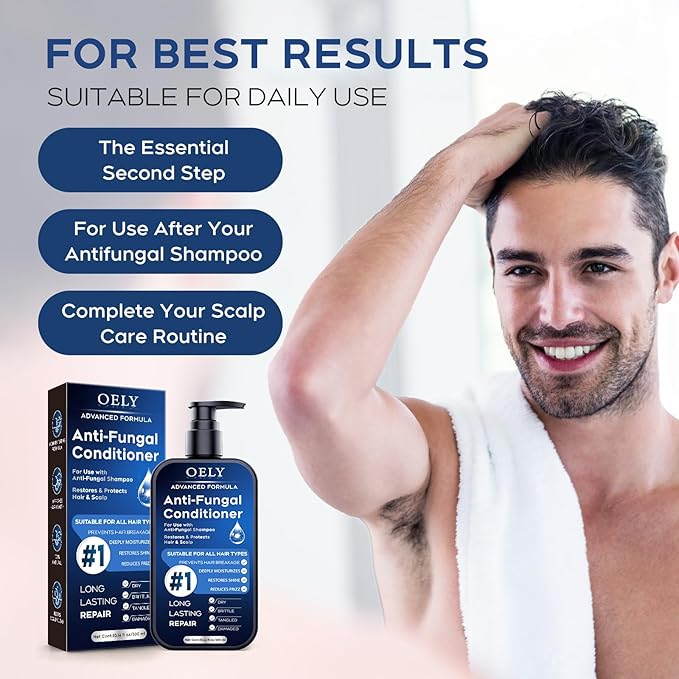 Deep Moisturizing & Folliculitis Conditioner: With Mint & Tea Tree Oil, Hydrates Dry Hair, Strengthens & Repairs Damaged, Brittle Hair, Boosts Shine, Sulfate-Free, for All Hair Types - 10.14 fl.oz