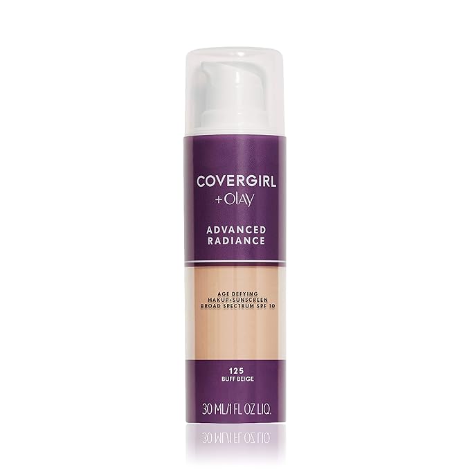 COVERGIRL Advanced Radiance Age-Defying Foundation Makeup, Buff Beige, 1 oz (Packaging May Vary)