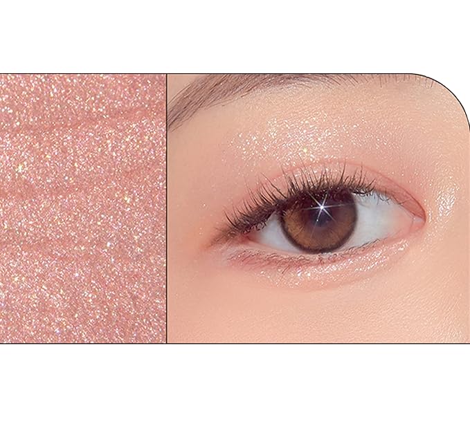 TONYMOLY Lovely Beam Bling Glitter 02 Peach Beam – Multi-Use Liquid Glitter for Eyes, Under Eye, and Face – Soft Peach Shimmer for Radiant, Youthful Glow and Long-Lasting K-Beauty Makeup Looks