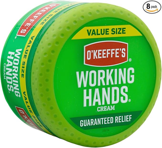 O'Keeffe's K0680001-8 Working Hands Hand Cream in Jar (8 Pack), 6.8 oz