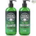Viking Revolution Tea Tree Shampoo and Conditioner Set - Hydrates, Moisturizes & Soothes Dry and Itchy Scalps - With Natural Tea Tree Oil - 17 oz