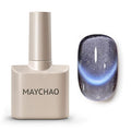 MAYCHAO 15ML Nebula Glow Cat Eye Gel Nail Polish 1Pc Galaxy Cat Eye Gel Polish with Magnet Soak off Holographic Magnetic Nail Polish for Nail Art Manicure Salon DIY at Home, 0.5 OZ