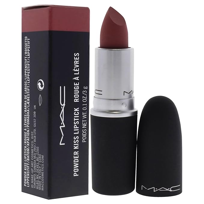 MAC Powder Kiss Lipstick - 930 Brickthrough for Women - 0.10 oz Lipstick