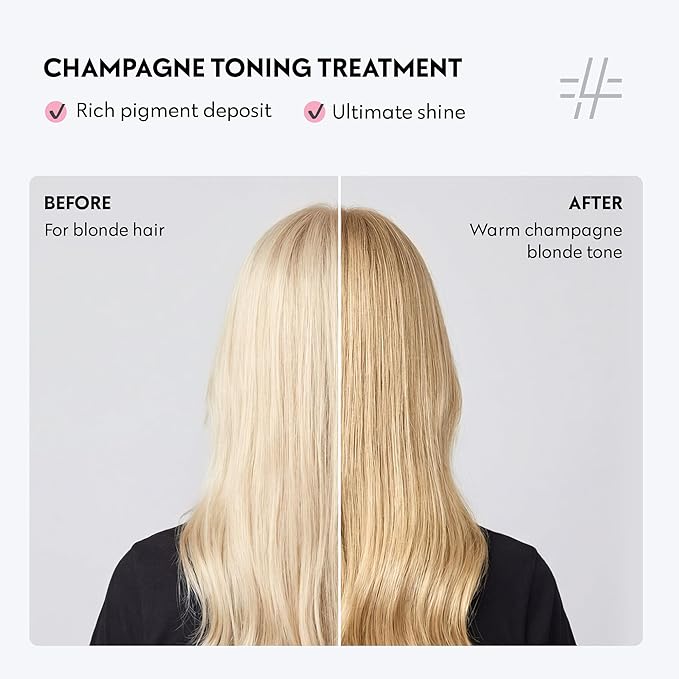 FOUR REASONS Color Mask, Champagne Blonde (27 Colors) – Hair Gloss & Color Depositing Conditioner – Semi Permanent Hair Toner for Color-Treated Hair Color For Women – Vegan & Cruelty-Free – 6.76 fl oz