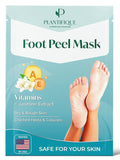 PLANTIFIQUE Foot Peeling Mask - Peeling Foot Mask Dermatologically Tested Repairs Heels & Removes Dry Dead Skin for Baby Soft Feet (Jasmine, 1 Count (Pack of 1))