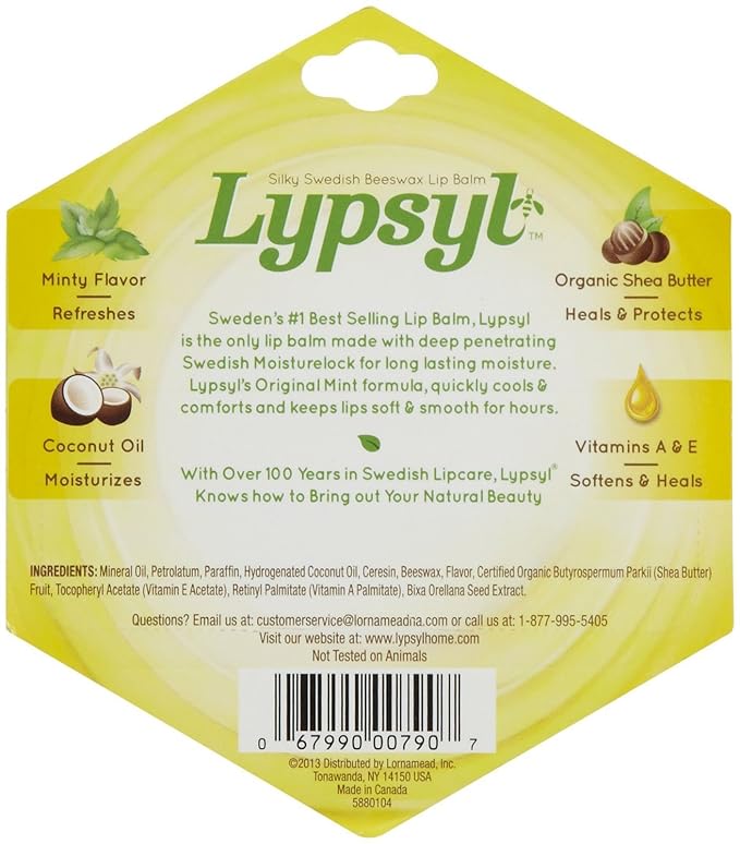 LypSyl LypMoisturizer, Orginal Mint, 0.1 oz.