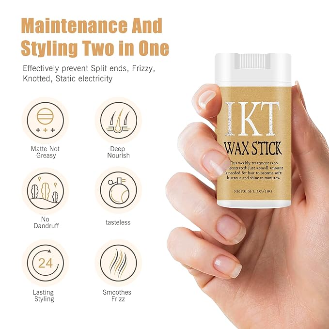 Hair Wax Stick for Women & Kids, Wax Pomade Stick for Wigs (0.56 Oz)