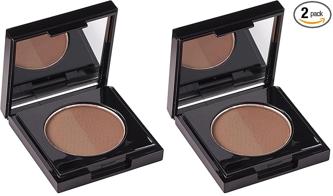 Arches & Halos Duo Luxury Brow Powder - Warm Brown for Women - 0.088 oz Eyebrow (Pack of 2)