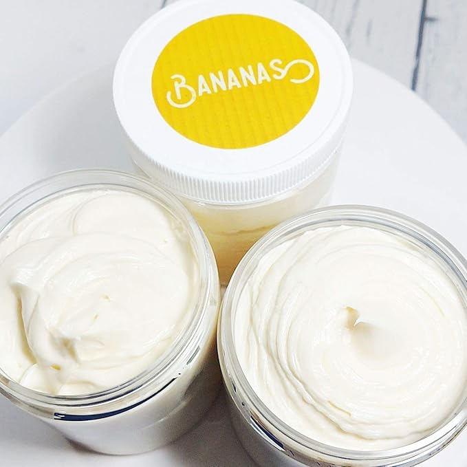 Sunbasil Soap Banana Whipped Body Butter Lotion Tropical Skin Cream Summer Gift for Her Moisturizer