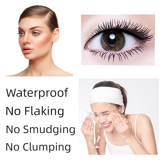 Mascara Black eyelash for Liquid Makeup Eyes Extensions Waterproof Hypoallergenic Fast Dry Curling Lengthening Eyelashes Party Stage Use