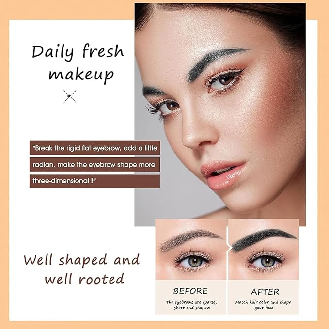 O'CHEAL Grey Eyebrow Pencil for Women, Premium Eye Brow Pencil with Spoolie Brush, Longwearing for Perfect Brows, Professional, Precision, Defines, Universal Waterproof Double-ended Eyebrow Pen