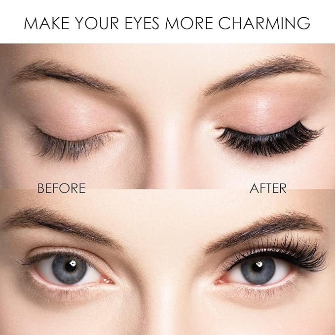 Magnetic Eyelashes, Light Weight Natural Look False Eyelashes with Applicator and Eyelash Comb, Reusable & No Glue Needed