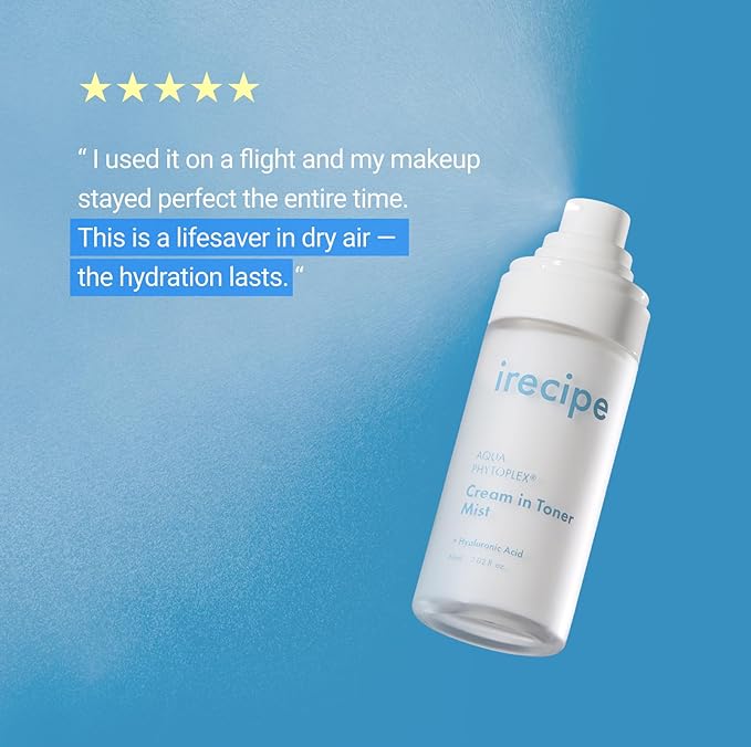 Aqua Phytoplex Cream in Toner Mist, Milky Toner with Hyaluronic Acid, Ultra-Fine Mist for Skin Barrier & Texture Refining, Non-Comedogenic, Fragrance Free, Vegan, Korean Skincare, 2.03 oz