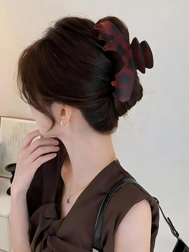 Hat-Friendly Claw Clips for Baseball Caps,Hair Clips for Hat for Long Thick Thin Hair,Matte hat claw clip for Non-Slip Strong Hold
