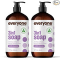 Everyone 3-in-1 Soap, Body Wash, Bubble Bath, Shampoo, 32 Ounce (Pack of 2), Vanilla and Lavender, made with Essential Oils for Men and Women