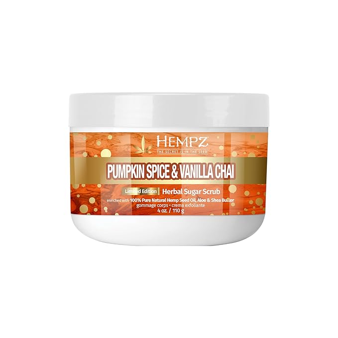 Hempz Limited Edition Pumpkin Spice & Vanilla Chai Sugar Body Scrub 4 oz