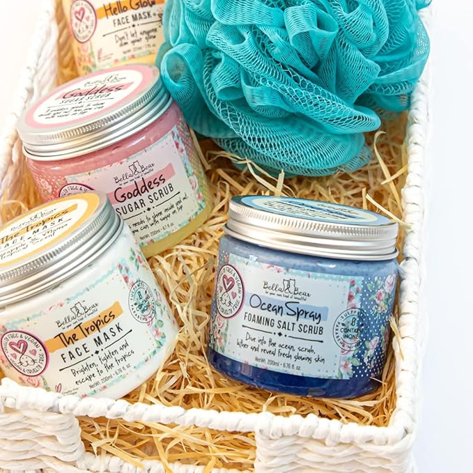 Bella & Bear Ocean Spray Scrub, No Sulphates, Parabens, No Harmful Chemicals, Cruelty-Free, Vegan-Friendly, Exfoliating, 6.7oz