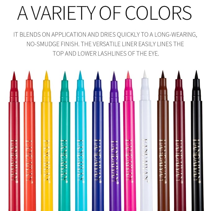 liquid eyeliner waterproof eyeliner Pigmented smudge proof eye liner liquid liner Green