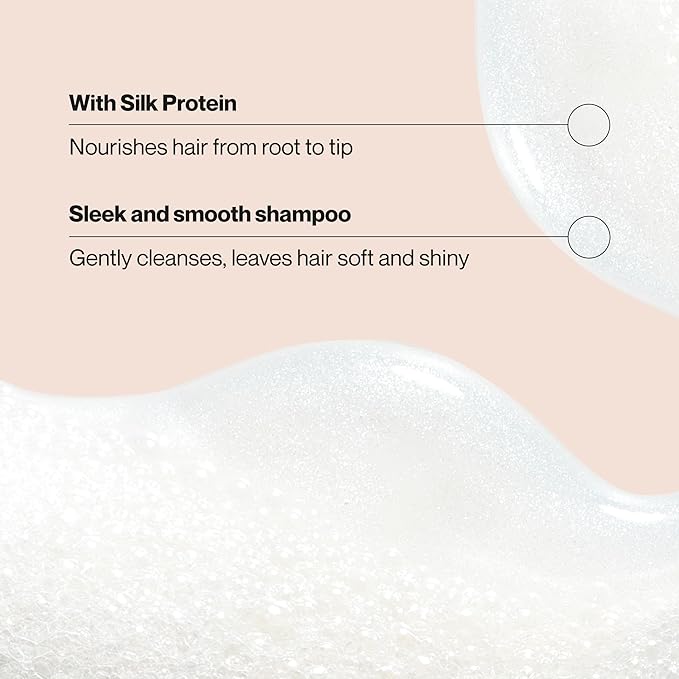 Suave Silk Protein Smooth & Sleek Shampoo for Dry, Unmanageable Hair, Anti-Humidity + 48HR Frizz Control, Enhances Shine, 28 FL OZ Pump, 4 Count