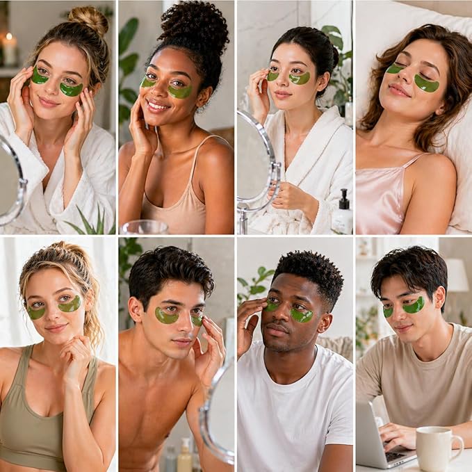 Under Eye Patches, 30 Pairs Aloe Vera Eye Mask for Dark Circles, Puffy Eyes, Wrinkles,Skincare for Women and Men