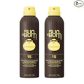 Sun Bum Original SPF 15 Sunscreen Body Spray - Broad Spectrum Moisturizing Sunscreen with Vitamin E - Hawaii 104 Act Compliant (Made without Octinoxate & Oxybenzone) - 6 oz (Pack of 2)