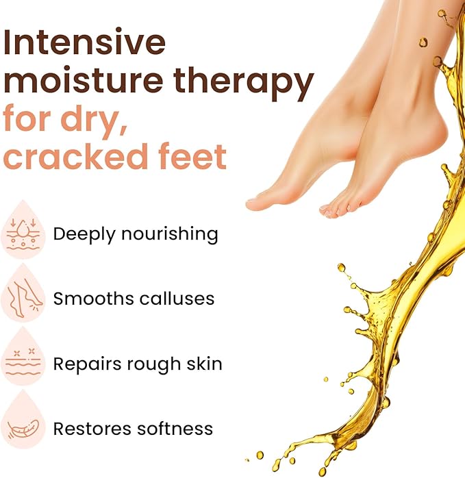 6 Pack Moisturizing Foot Mask for Dry Cracked Feet, Restoring & Hydrating Socks with Lavender, Shea Butter, Jojoba Oil & Vitamin E, Feet Mask for Women & Men Foot Care