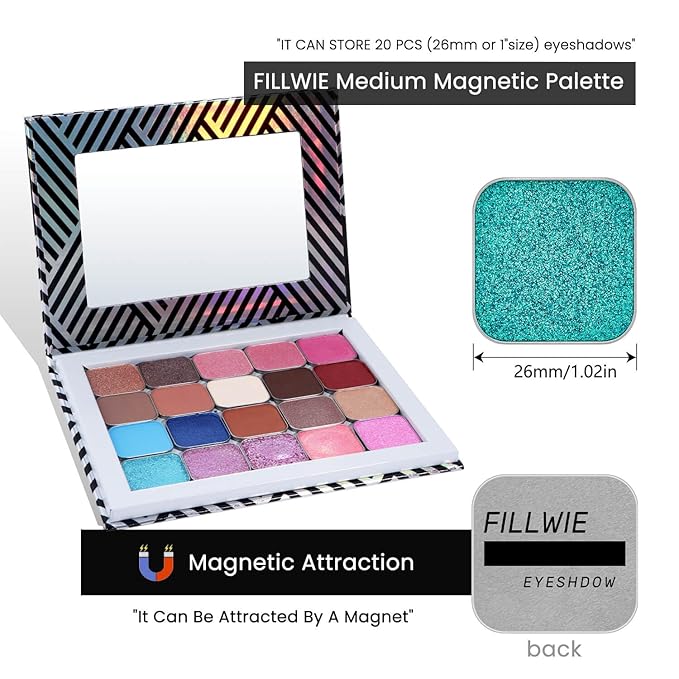 Duochrome Chameleon Eyeshadow, Blue to Gold Iridescent Shift, Cream-to-Powder High Pigment, Zero Fallout Metallic Shimmer, Long Wear Eye Makeup, Fits Magnetic Makeup Palettes (Mermaid Flip)