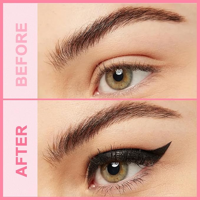 iMethod Liquid Eyeliner - Waterproof Eyeliner 2-in-1 Dual-Ended Eye Liner with Precise Brush-Tip and Thick Tip, Black Liquid Liner Pen, Matte Finish, Long Lasting, Smudge-proof, Black, 2 Pack