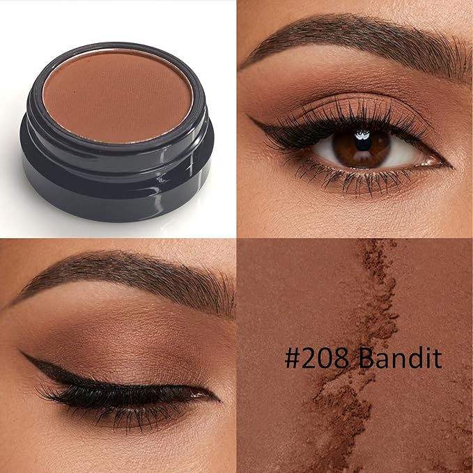 Erinde Single Matte Eyeshadow Palette, High Pigment, Long Lasting, Intense Color, Black Smokey Eye Shadow Powder Palette