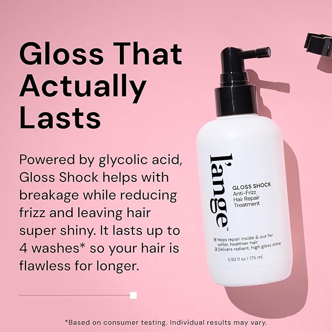 L’ANGE HAIR Gloss Shock Anti Frizz Treatment Spray - Heat Protectant Treatment for Frizzy, Dry and Damaged Look, Repair Primer for Smooth, Shiny Style-Locking Smoothness for All Hair Types