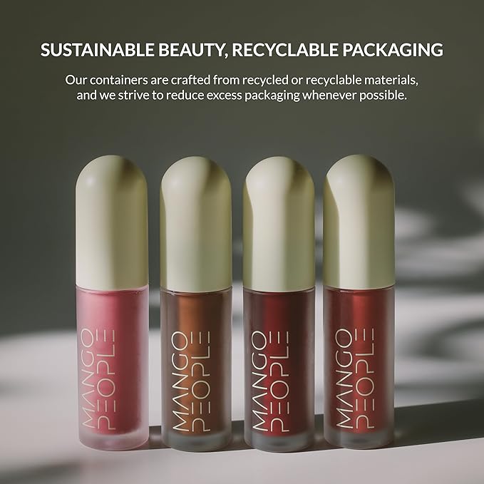 Mango People Hydrating Glossy Fruit Lip Stain, Long Lasting Tint & Oil Stain, Lightweight Lip Makeup with High-Shine Finish for Soft, Smooth and Nourished Lips - Rose Milk