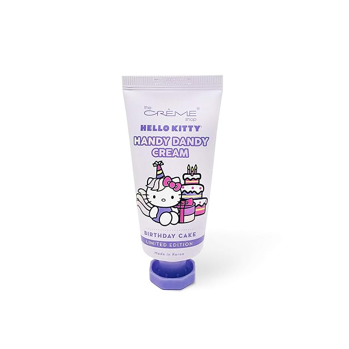 The Crème Shop Korean Cute Scented Pocket Portable Soothing Advanced Must-Have on-the-go - The Crème Shop x Sanrio Hello Kitty Handy Dandy Cream(Birthday Cake)