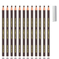 12 Pcs Dark Brown Eyebrow Pencils for Women with Sharpener Waterproof and Sweat-Proof Eyebrow Pen Long-Lasting Eyeliner Pencil Create a Natural Eye Brow Makeup