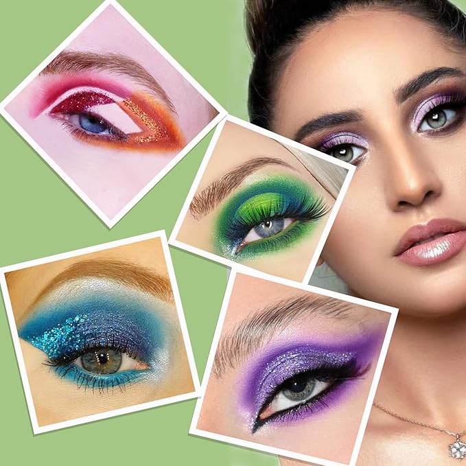 Color Board Eyeshadow Palette - Colorful Rainbow Bright Eyeshadow Palette, Natural Powder Eye Shadow Palette Makeup - Waterproof, Blendable, Long-Lasting - Cruelty-Free
