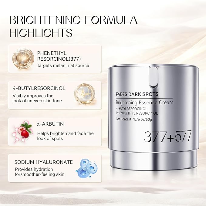 Dark Spot Remover for Face and Body, 1.76 Oz, Dark Spot Corrector Cream with 377 577 Brightening Formula, for Uneven Skin Tone, Sun Spots, Age Spots and Discoloration, Skincare Gift for Women
