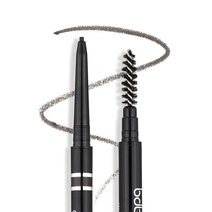 Billion Dollar Brows Brows On Point Micro Eyebrow Pencil, Raven/Black - Ultrafine Waterproof Microblade Tip for Hair-Like Strokes - Smudge-Proof Retractable Slim Brow Liner with Spoolie Brush