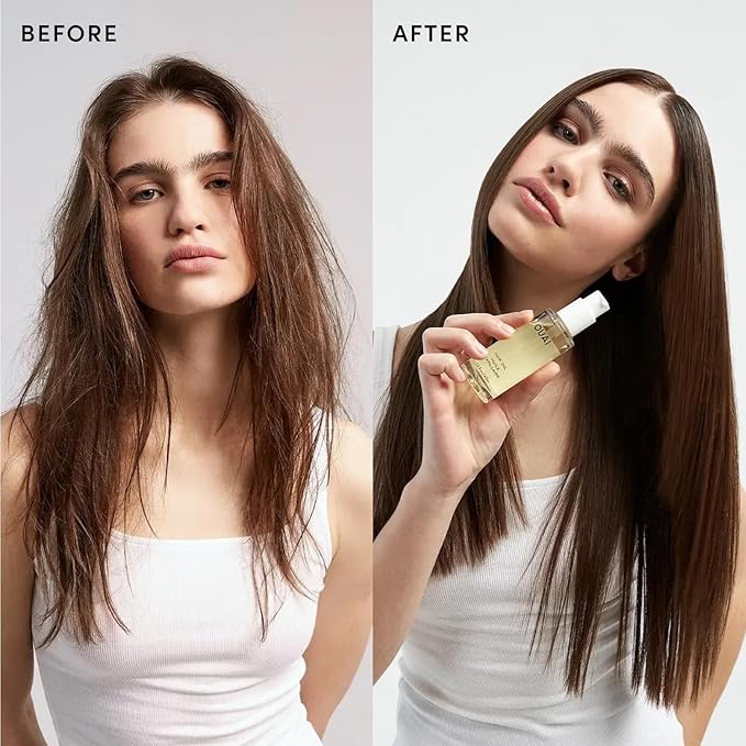 OUAI Hair Oil - Hair Heat Protectant Oil for Frizz Control - Adds Shine and Smooths Split Ends - Color Safe Formula - Paraben, Phthalate and Sulfate Free (1.5 fl oz)